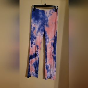 Tie dye flare pants
